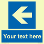 MV7941: Custom Mandatory directional sign, blue arrow left