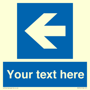 MV7941: Custom Mandatory directional sign, blue arrow left