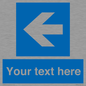 MV7941: Custom Mandatory directional sign, blue arrow left