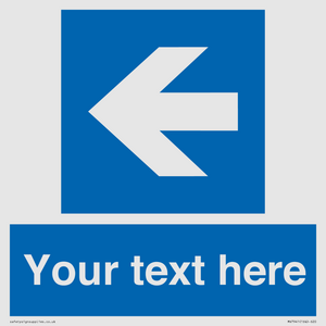 MV7941: Custom Mandatory directional sign, blue arrow left
