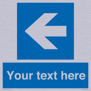 MV7941: Custom Mandatory directional sign, blue arrow left
