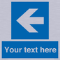 MV7941: Custom Mandatory directional sign, blue arrow left