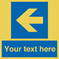 MV7941: Custom Mandatory directional sign, blue arrow left