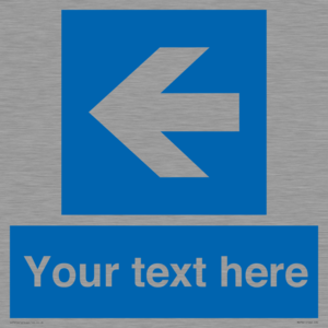 MV7941: Custom Mandatory directional sign, blue arrow left