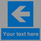 MV7941: Custom Mandatory directional sign, blue arrow left