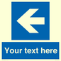 MV7941: Custom Mandatory directional sign, blue arrow left