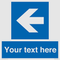 MV7941: Custom Mandatory directional sign, blue arrow left