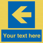 MV7941: Custom Mandatory directional sign, blue arrow left