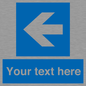 MV7941: Custom Mandatory directional sign, blue arrow left