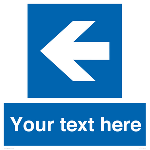MV7941: Custom Mandatory directional sign, blue arrow left