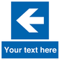 MV7941: Custom Mandatory directional sign, blue arrow left