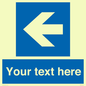 MV7941: Custom Mandatory directional sign, blue arrow left