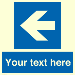 MV7941: Custom Mandatory directional sign, blue arrow left