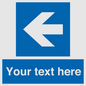 MV7941: Custom Mandatory directional sign, blue arrow left