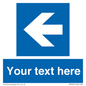 MV7941: Custom Mandatory directional sign, blue arrow left