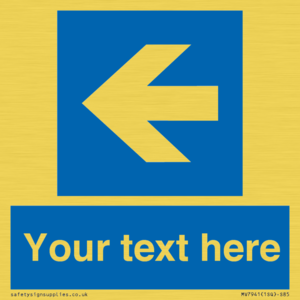 MV7941: Custom Mandatory directional sign, blue arrow left