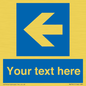 MV7941: Custom Mandatory directional sign, blue arrow left