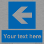 MV7941: Custom Mandatory directional sign, blue arrow left