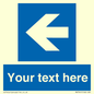MV7941: Custom Mandatory directional sign, blue arrow left