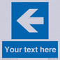 MV7941: Custom Mandatory directional sign, blue arrow left