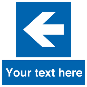 MV7941: Custom Mandatory directional sign, blue arrow left
