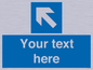 MV7942: Custom Mandatory directional sign, blue arrow up and left