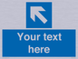 MV7942: Custom Mandatory directional sign, blue arrow up and left