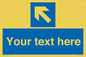 MV7942: Custom Mandatory directional sign, blue arrow up and left
