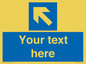MV7942: Custom Mandatory directional sign, blue arrow up and left