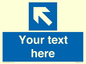 MV7942: Custom Mandatory directional sign, blue arrow up and left