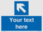 MV7942: Custom Mandatory directional sign, blue arrow up and left