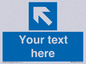 MV7942: Custom Mandatory directional sign, blue arrow up and left