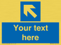 MV7942: Custom Mandatory directional sign, blue arrow up and left