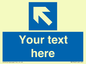 MV7942: Custom Mandatory directional sign, blue arrow up and left