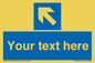 MV7942: Custom Mandatory directional sign, blue arrow up and left