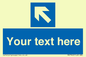 MV7942: Custom Mandatory directional sign, blue arrow up and left