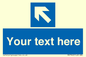 MV7942: Custom Mandatory directional sign, blue arrow up and left