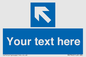 MV7942: Custom Mandatory directional sign, blue arrow up and left