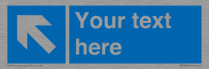 MV7942: Custom Mandatory directional sign, blue arrow up and left