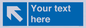 MV7942: Custom Mandatory directional sign, blue arrow up and left
