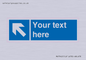 MV7942: Custom Mandatory directional sign, blue arrow up and left