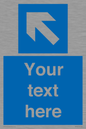 MV7942: Custom Mandatory directional sign, blue arrow up and left