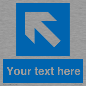 MV7942: Custom Mandatory directional sign, blue arrow up and left