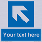 MV7942: Custom Mandatory directional sign, blue arrow up and left