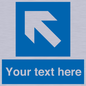 MV7942: Custom Mandatory directional sign, blue arrow up and left