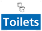 NV14323: Toilets Illustrated Dementia Friendly Sign NHS Style Blue