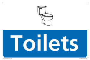NV14323: Toilets Illustrated Dementia Friendly Sign NHS Style Blue