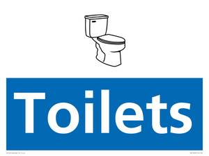 NV14323: Toilets Illustrated Dementia Friendly Sign NHS Style Blue