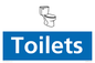 NV14323: Toilets Illustrated Dementia Friendly Sign NHS Style Blue