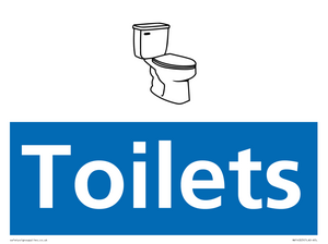 NV14323: Toilets Illustrated Dementia Friendly Sign NHS Style Blue